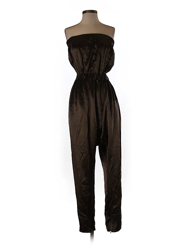 Ports 1961 100% Silk Solid Brown Jumpsuit Size 4 - 96% off | thredUP