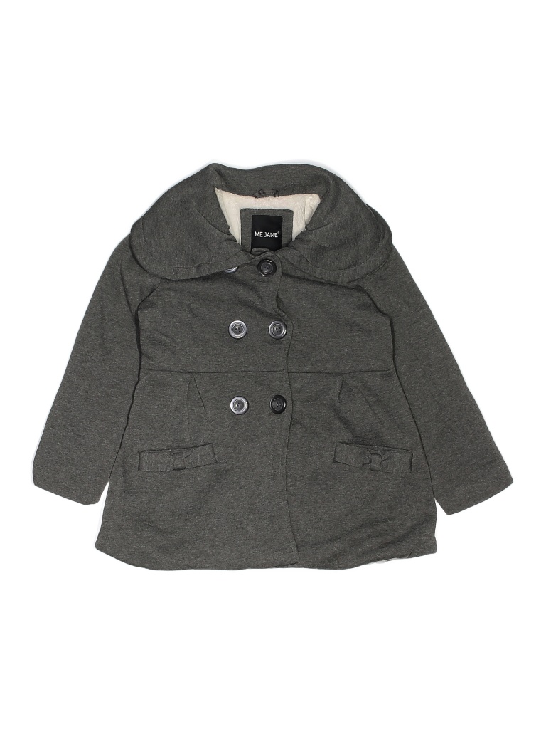 Me Jane 100% Polyester Solid Gray Coat Size 6X - photo 1
