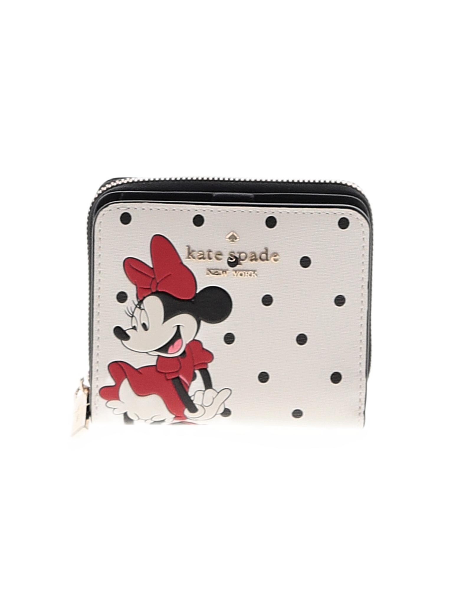 Disney X Kate Spade New York Graphic Polka Dots Ivory Leather Wallet