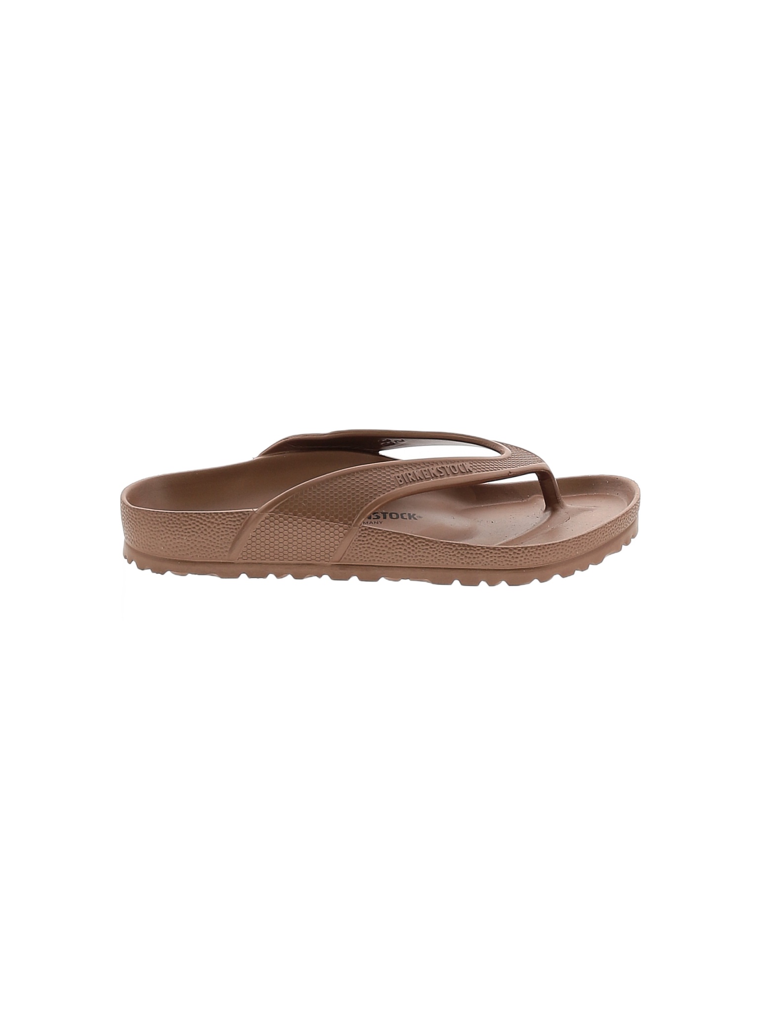 Birkenstock Solid Colored Brown Flip Flops Size 38 (EU) - 48% off | thredUP