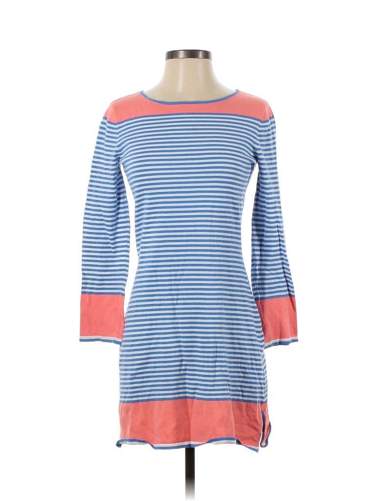 Sail to Sable Color Block Stripes Multi Color Blue Casual Dress Size XS - photo 1