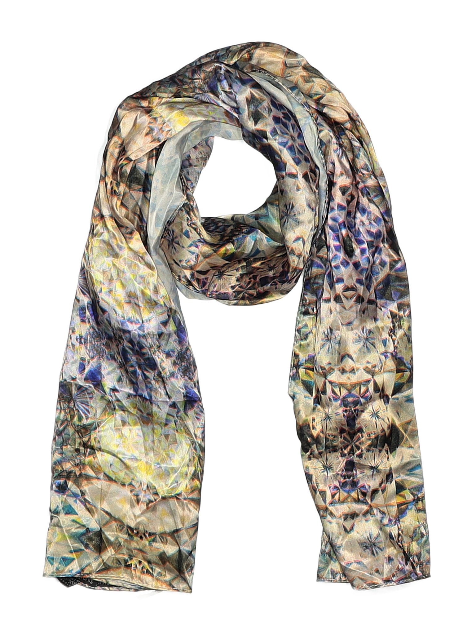 Evolve 100% Polyester Multi Color Tan Scarf One Size - 47% off | thredUP