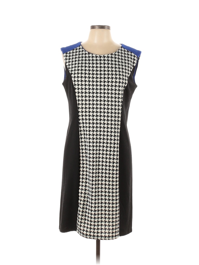Spense Color Block Multi Color Black Casual Dress Size 12 - photo 1