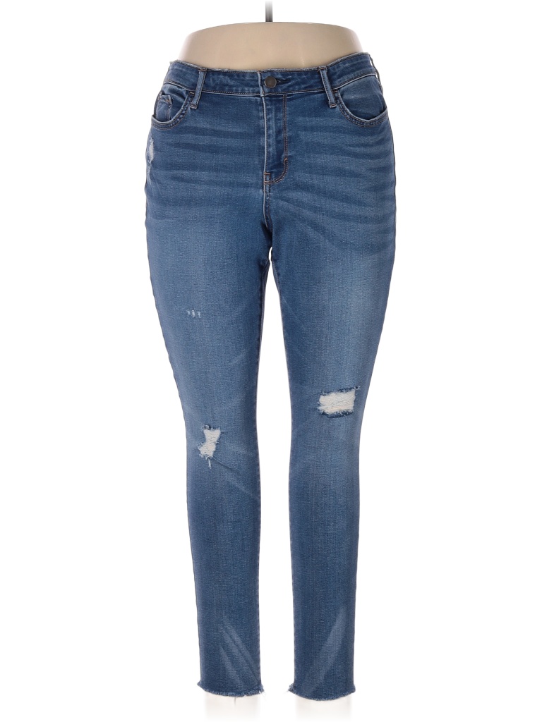 a.n.a. A New Approach Solid Blue Jeans Size 14 - 58% off | thredUP