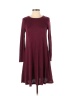 Old Navy Solid Marled Burgundy Casual Dress Size XS - photo 1