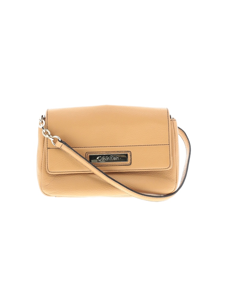 Calvin Klein Solid Colored Tan Crossbody Bag One Size 72 off thredUP