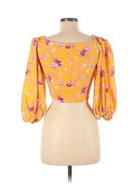Chelsea And Walker Yellow Floral Crop Top (view 2)