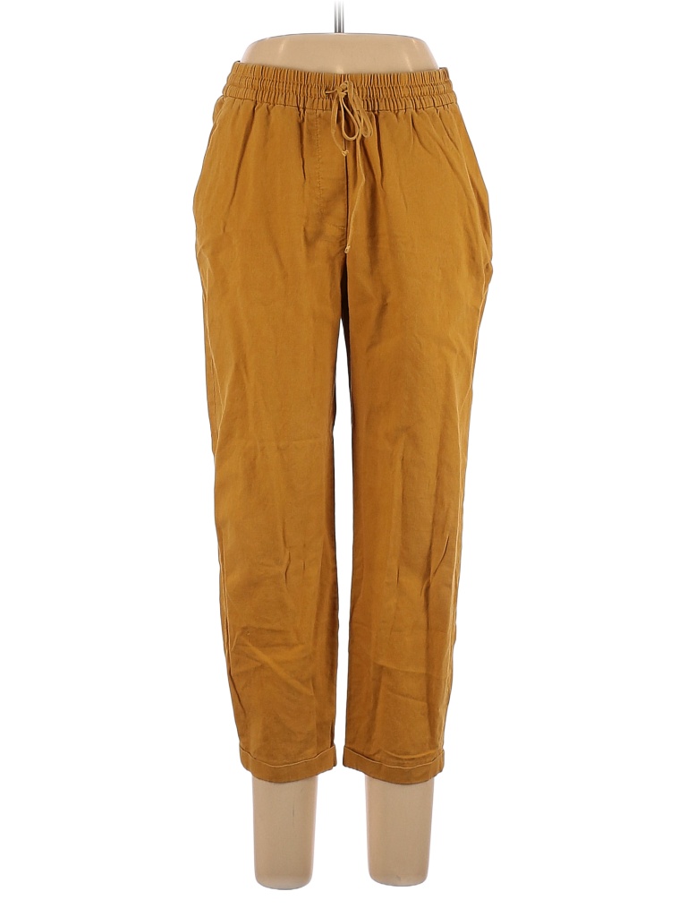 J.Crew Factory Store Solid Yellow Linen Pants Size 12 67 off thredUP