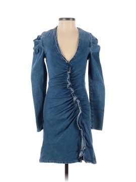 Jonathan Simkhai Classic Denim Long Sleeve Ruffle Dress (view 1)