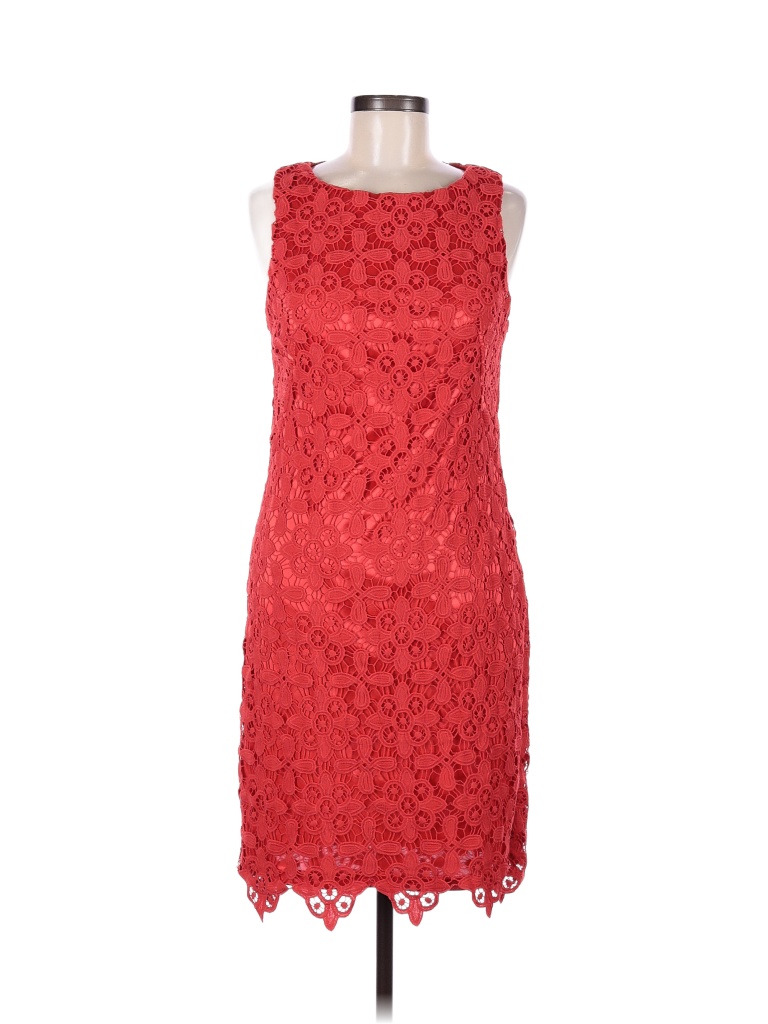 Sue Wong Nocturne 100% Nylon Solid Colored Pink Cocktail Dress Size 8 ...