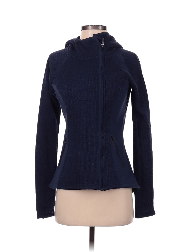 Athleta Solid Navy Blue Zip Up Hoodie Size XS 61 off thredUP