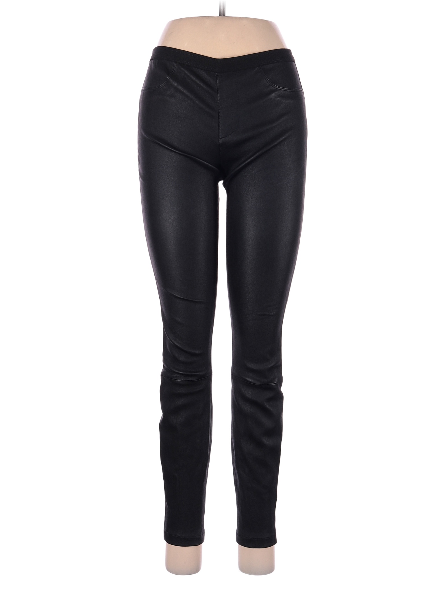 Helmut Helmut Lang 100% Leather Solid Black Leather Pants Size 8 - 83% 