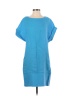 Finley 100% Linen Solid Blue Casual Dress Size XS - photo 1