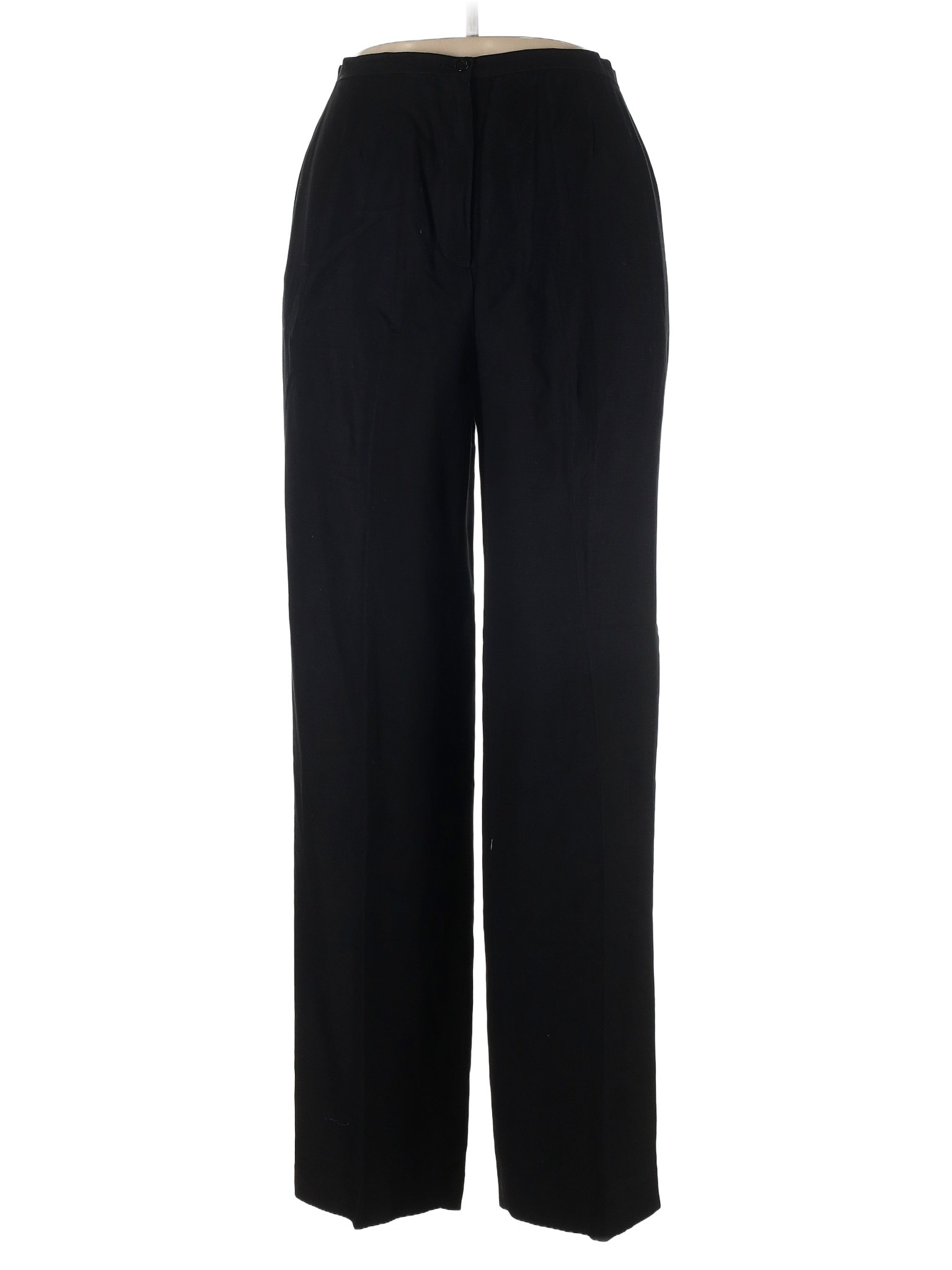 Casual Corner Solid Black Linen Pants Size 10 65 off thredUP