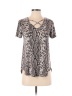 Lovely J Silver Short Sleeve Top Size S - photo 1