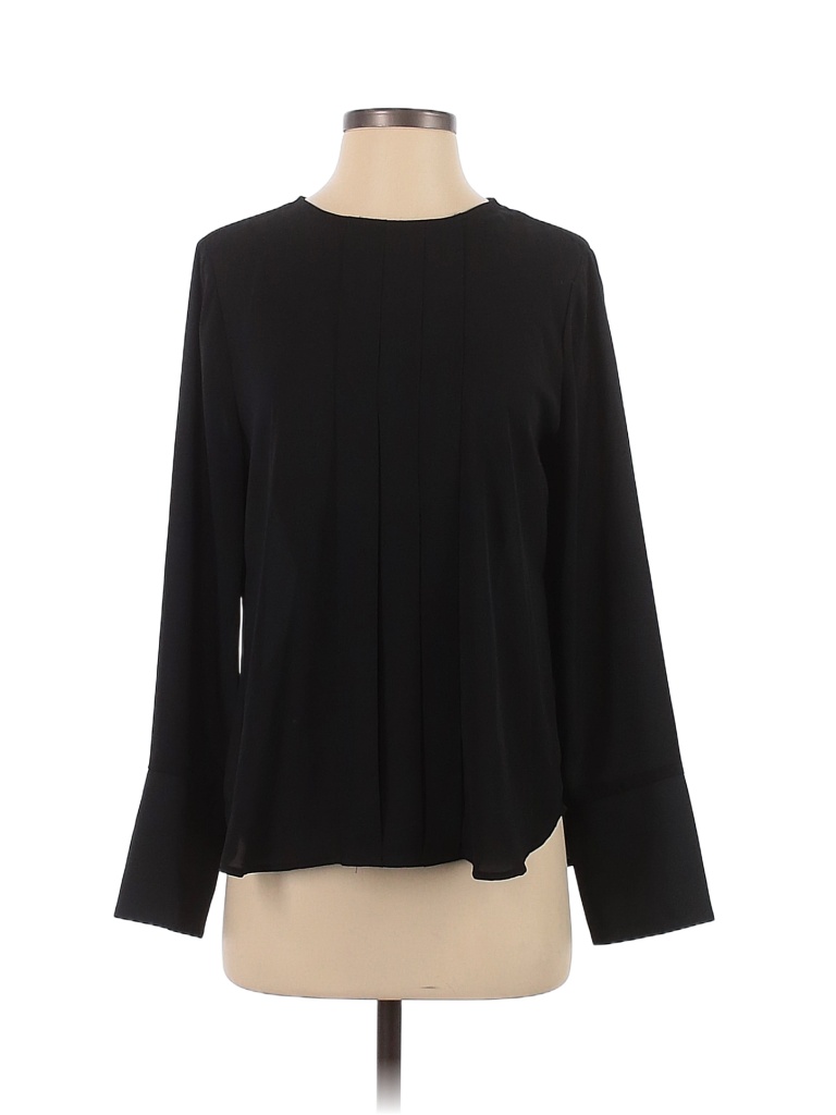 J.Crew 365 100% Polyester Solid Black Long Sleeve Blouse Size S - photo 1