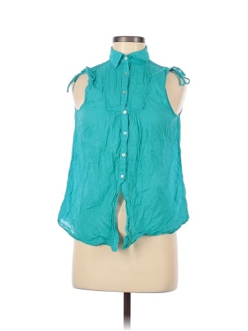 Zara Basic Sleeveless Button-Down Shirt (view 1)
