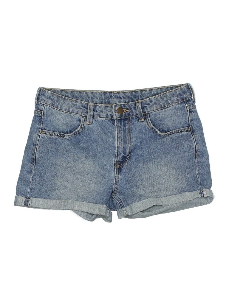 &Denim by H&M 100% Cotton Solid Blue Denim Shorts Size 6 - 60% off ...