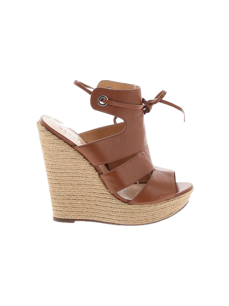 Schutz Solid Colored Brown Wedges Size 9 - photo 1