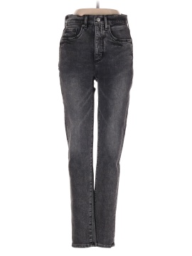 Ann Taylor LOFT High Rise Skinny Jeans in Washed Black Wash (view 1)