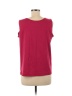 Lauren Brooke Burgundy Sleeveless T-Shirt Size M - photo 2