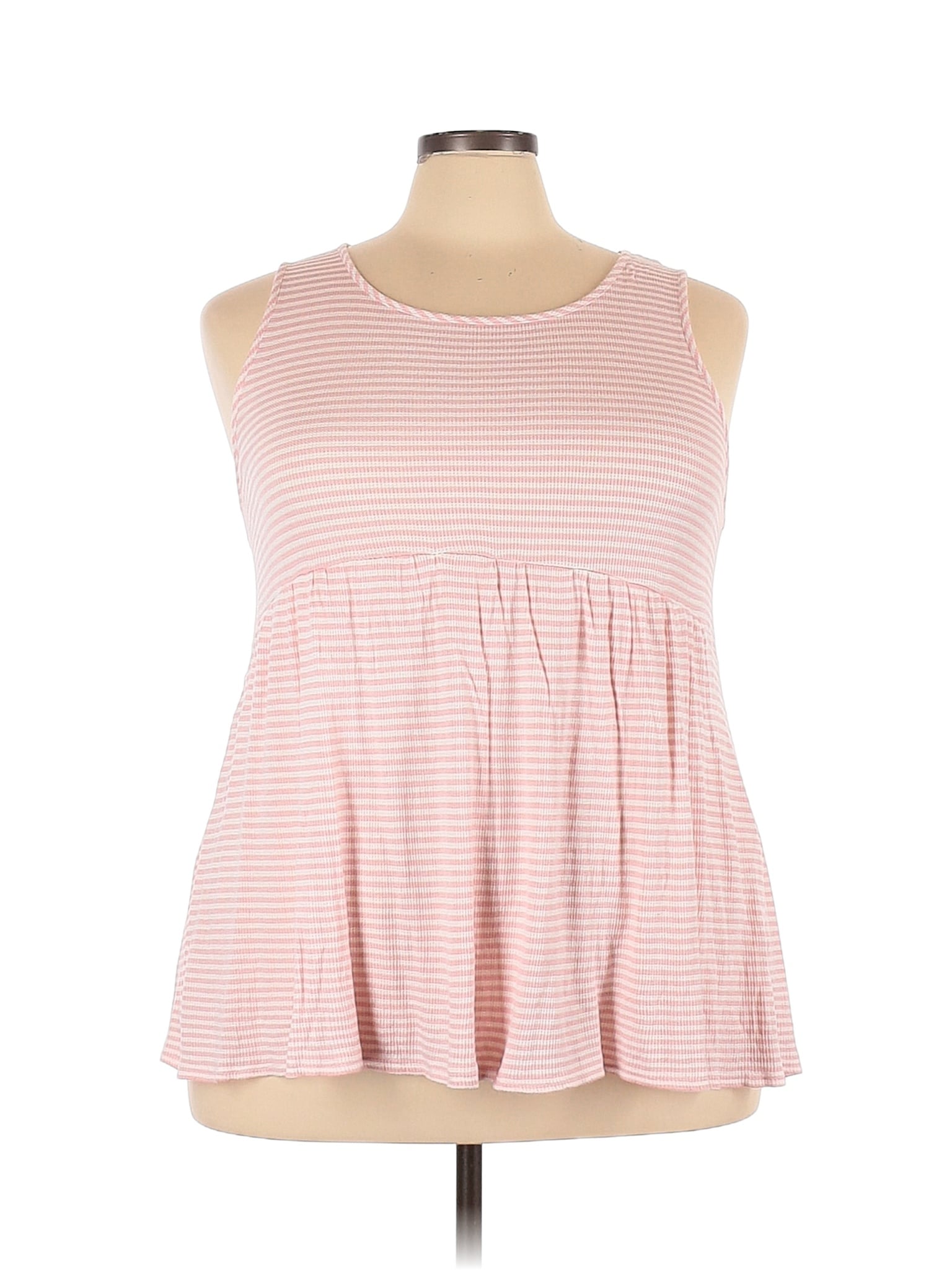 Cable & Gauge Black Tank Top Size 1X (Plus) - 50% off