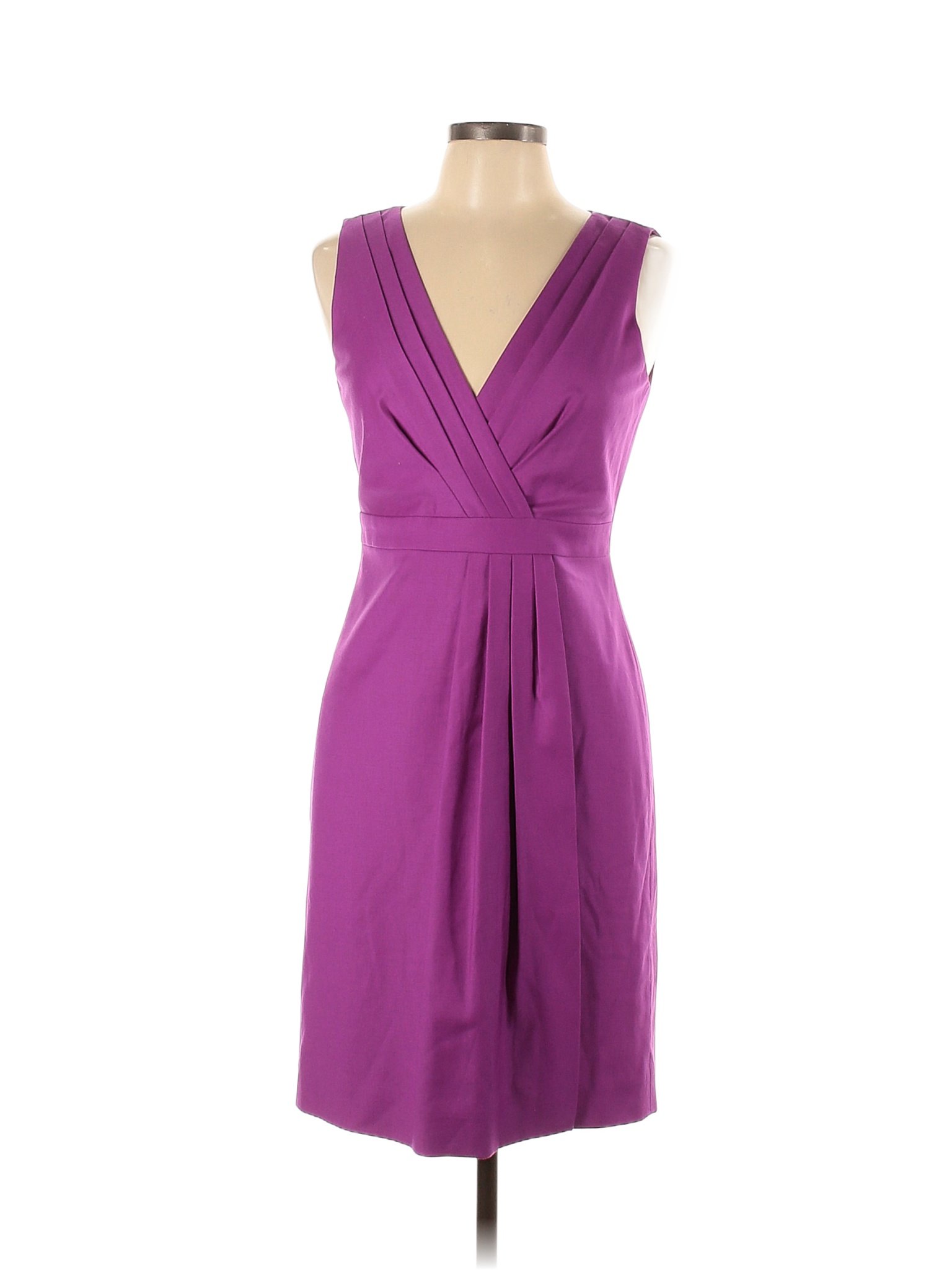 J Crew Solid Colored Purple Casual Dress Size 6 77 Off Thredup