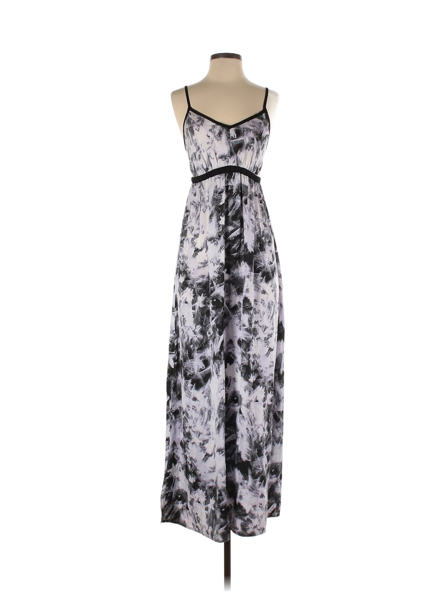 Simply Vera Vera Wang 100 Polyester Multi Color Black Casual Dress