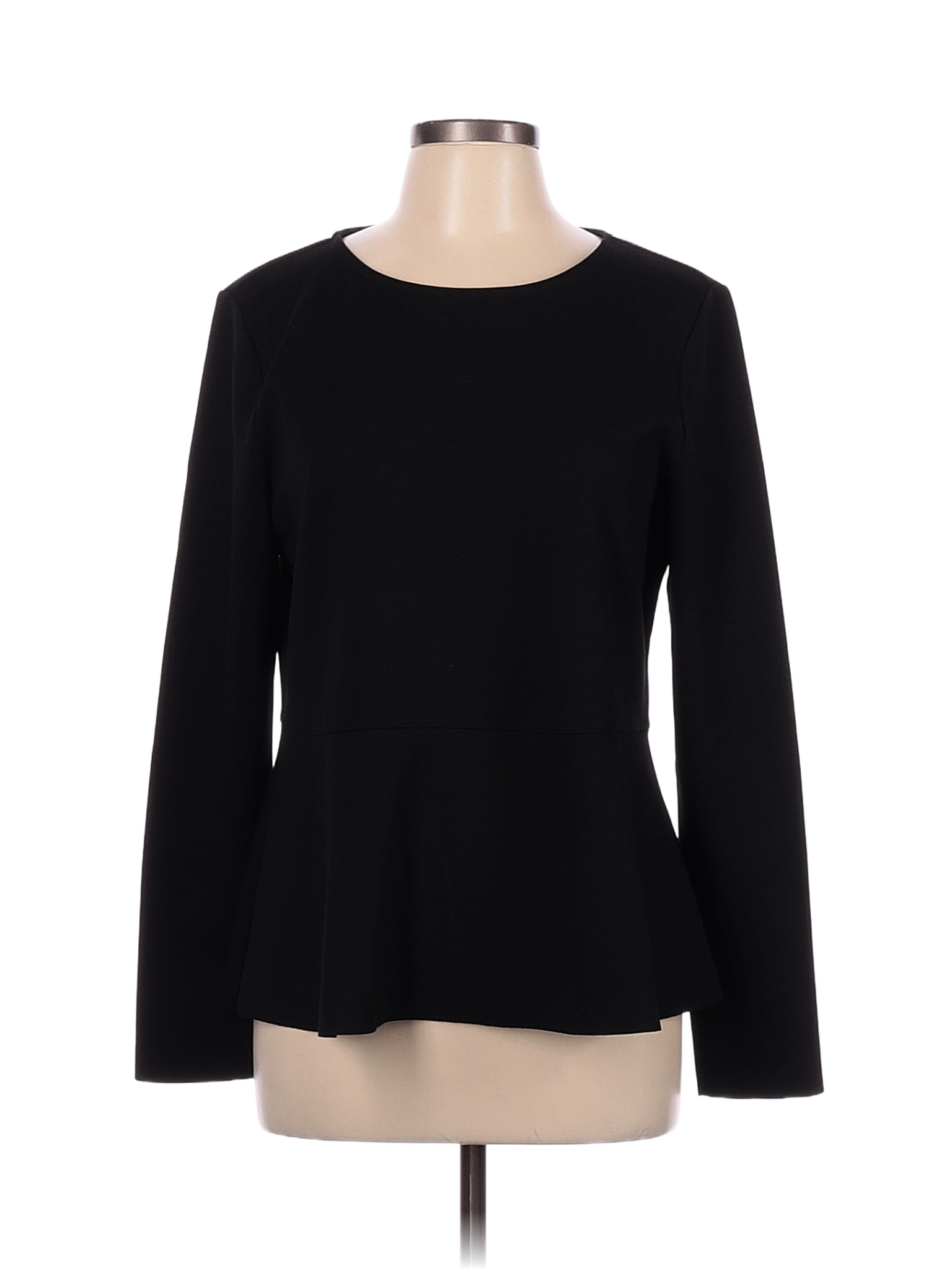 Ann Taylor Solid Black Long Sleeve Top Size L - 75% off | thredUP