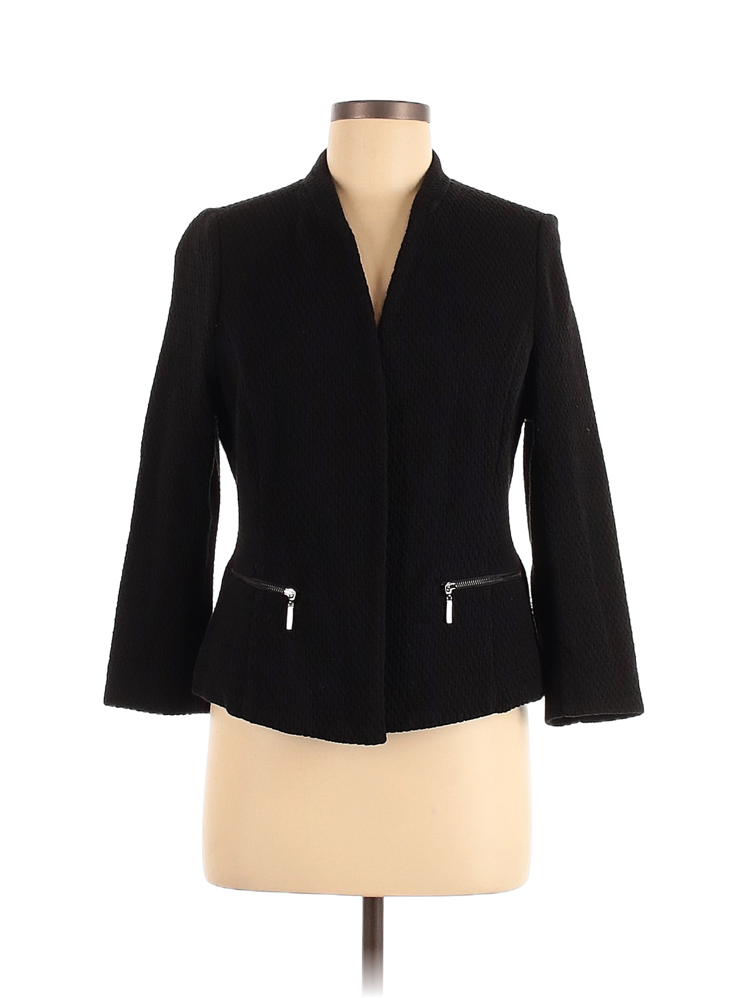 Manteau Longueur Genou Alfani Noir Et Blanc Style Peacoat Taille M - Neuf Sans étiquettes