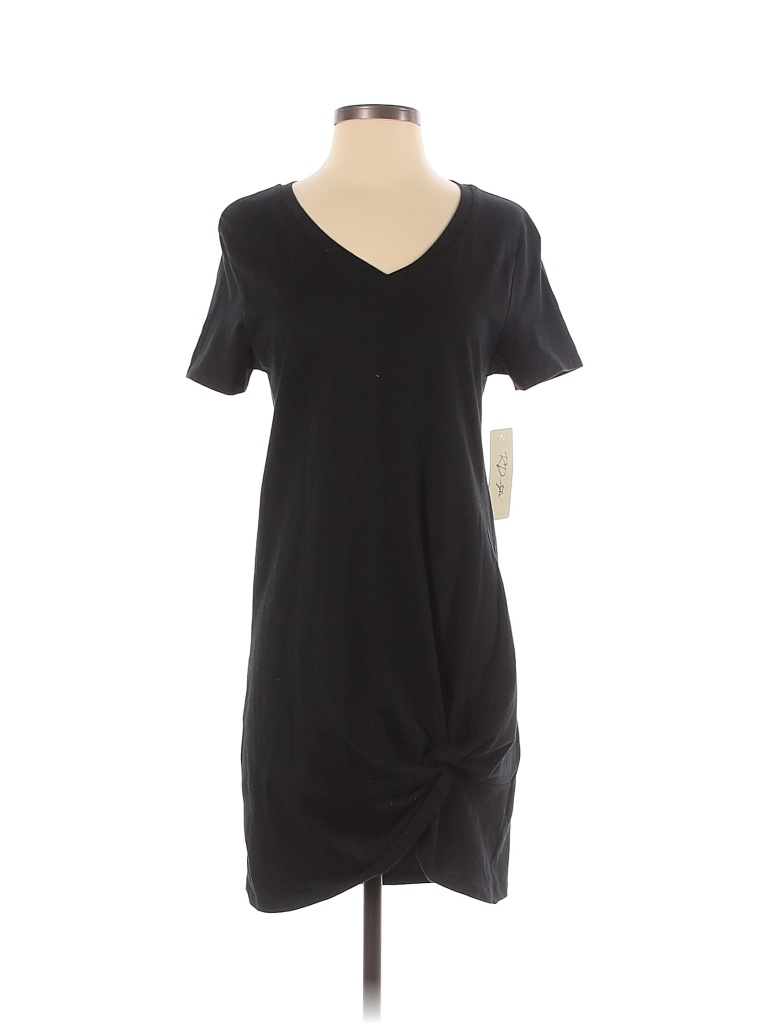 RD Style 100% Cotton Solid Black Casual Dress Size XS - photo 1
