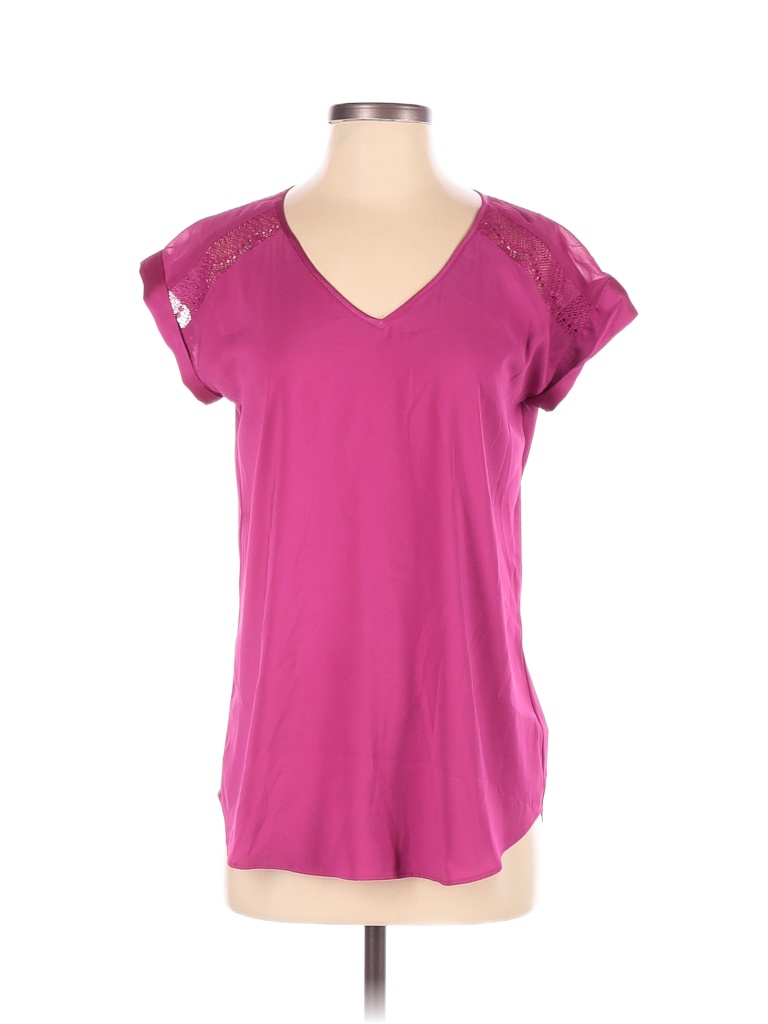 Pre-owned Express Short Sleeve Blouse In Pink