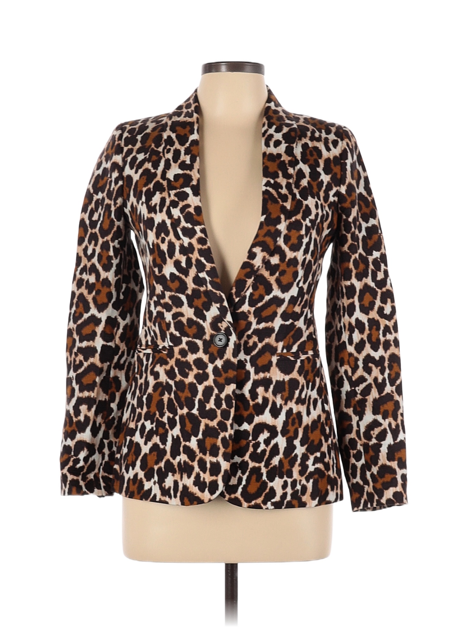 J.Crew Animal Print Leopard Print Brown Blazer Size 2 - 76% off | thredUP