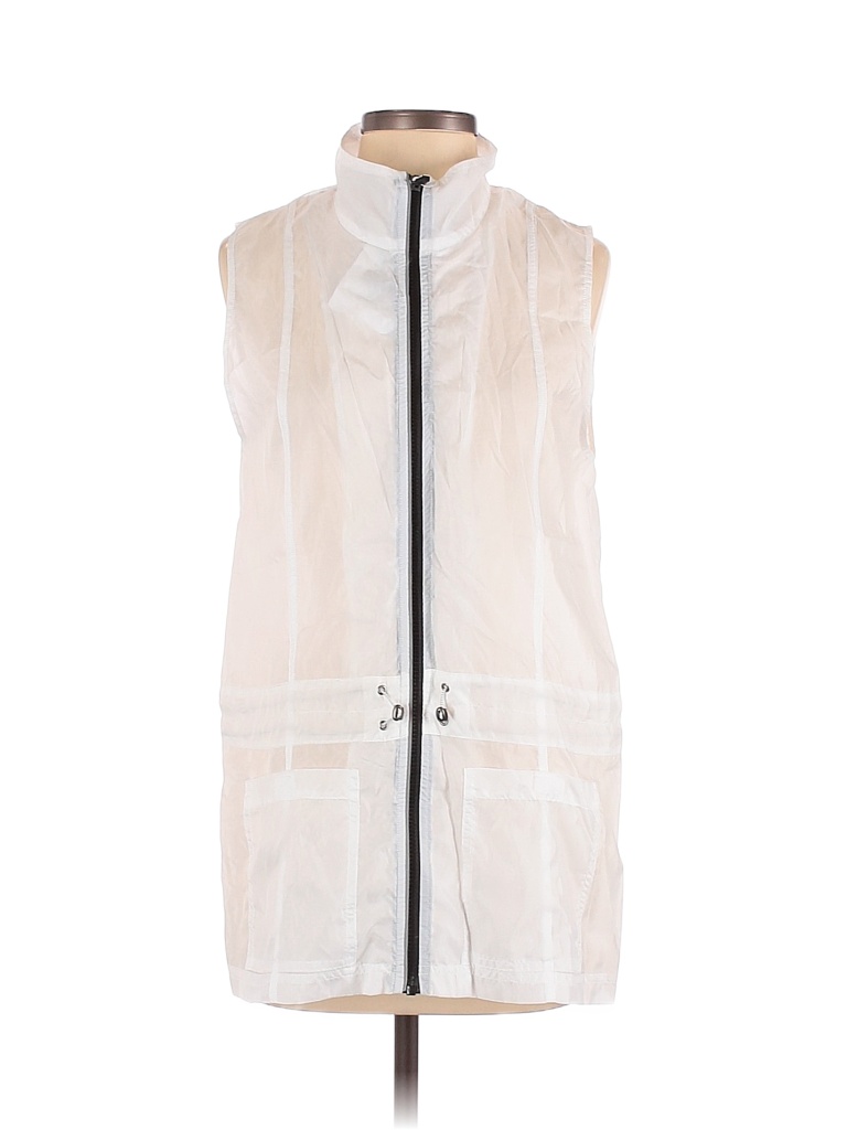 Fabletics 100 Polyester Solid White Track Jacket Size S 60 off thredUP