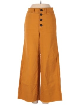 Madewell Tall Emmett Wide-Leg Crop Pants: Button-Front Edition (view 1)