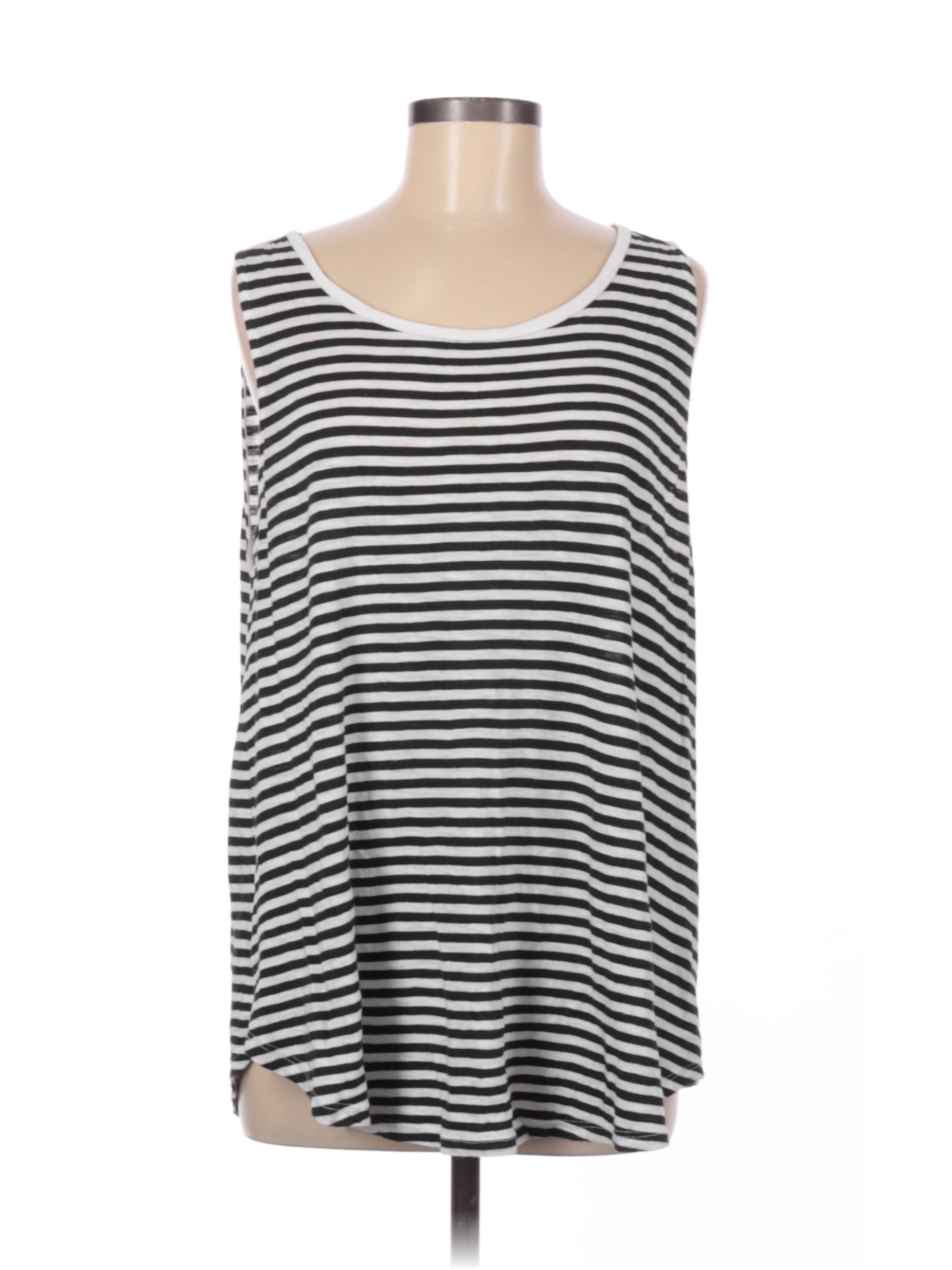 Torrid Color Block Stripes Multi Color Black Tank Top Size 2X Plus (2 ...