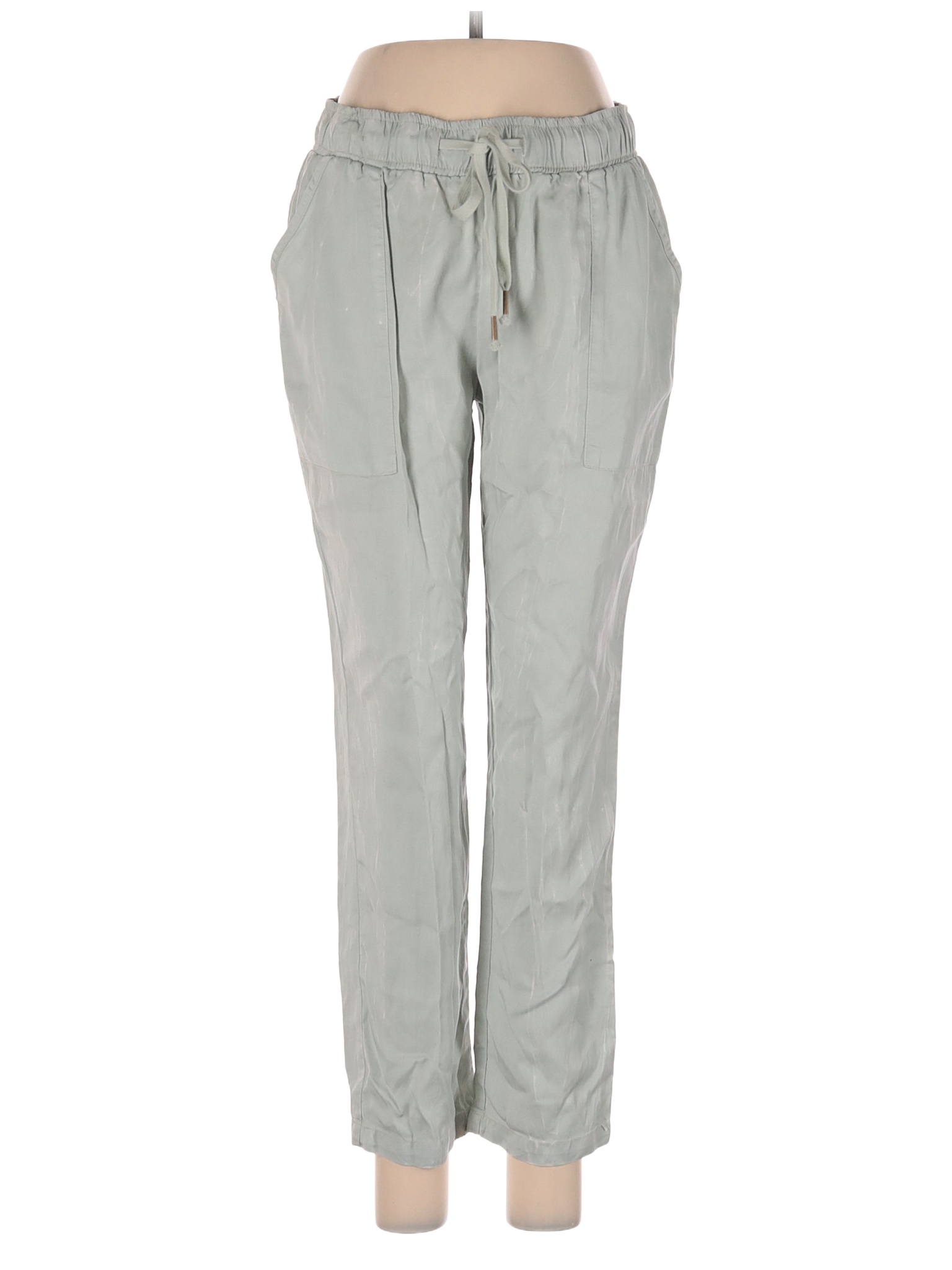 Young Fabulous & Broke 100% Tencel Solid Gray Green Casual Pants Size S ...