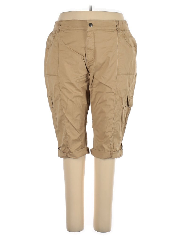 Lee Solid Colored Tan Cargo Pants Size 24W (Plus) 66 off thredUP