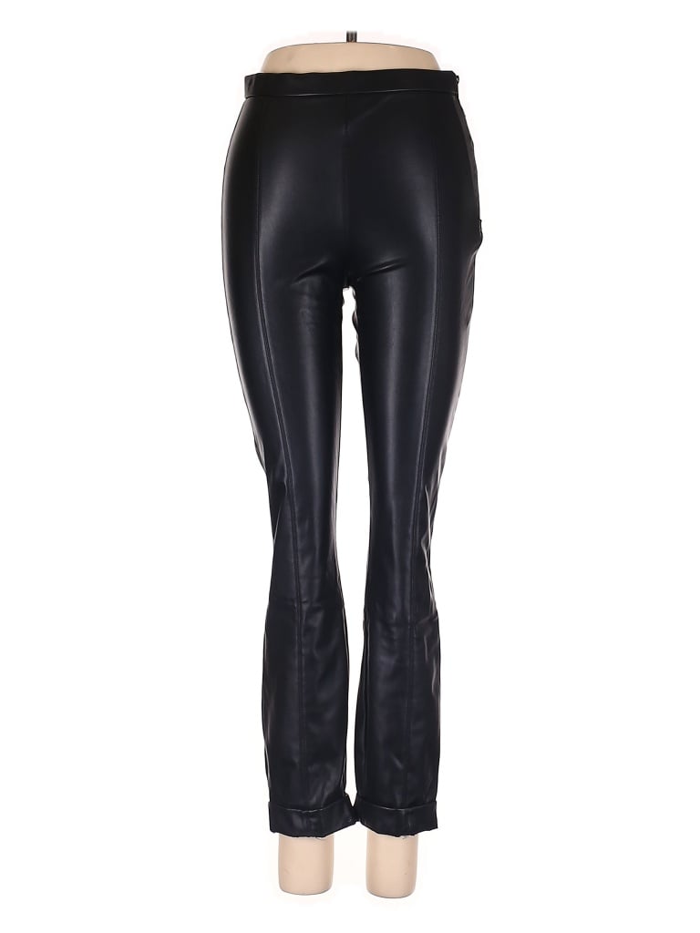 Zara 100% Polyurethane Solid Black Faux Leather Pants Size XS - 56% off ...