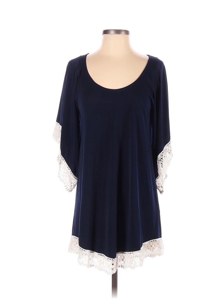 Veronica M. Solid Navy Blue Casual Dress Size XS - photo 1