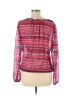 Cache 100% Polyester Red Long Sleeve Blouse Size M - photo 2
