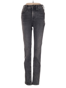 Madewell Tall 10" High-Rise Skinny Crop Jeans in Oakwood Wash (view 1)