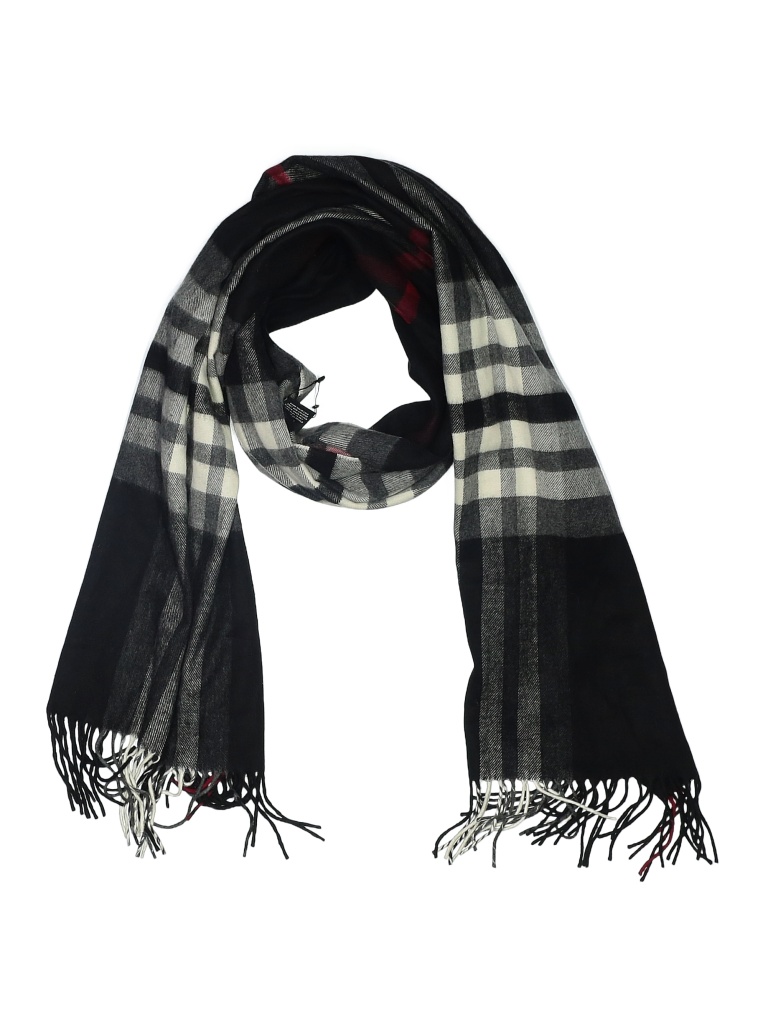 Dillard's 100 Acrylic Plaid Multi Color Black Scarf One Size 72 off