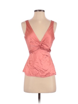 BCBGMAXAZRIA Sleeveless Silk Top (view 1)