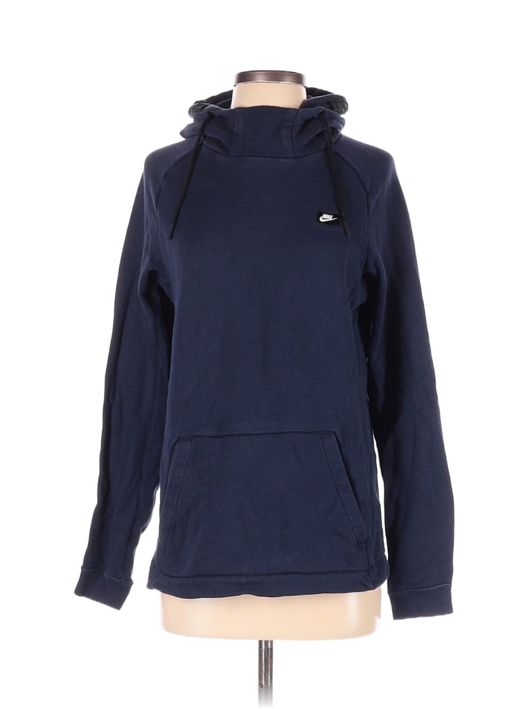 Nike Solid Navy Blue Pullover Hoodie Size S - 46% off | thredUP