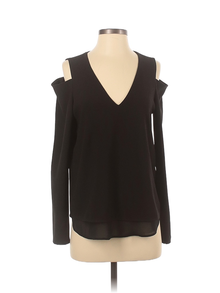 Pre-owned Cooper & Ella Long Sleeve Blouse In Black