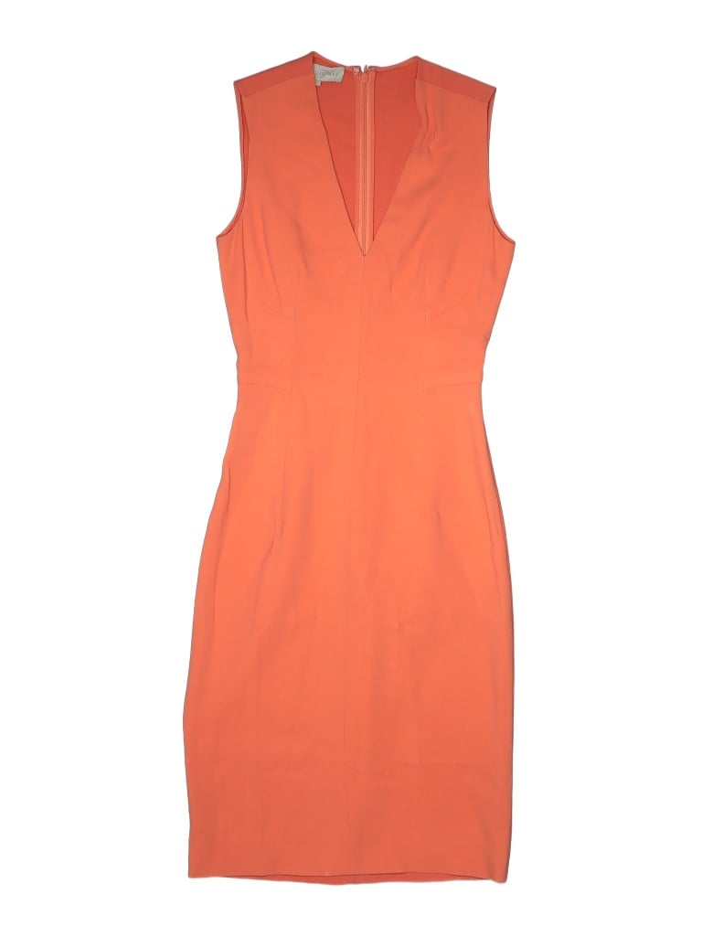 Stella McCartney 100% Silk Solid Orange Casual Dress Size 36 (IT) - photo 1