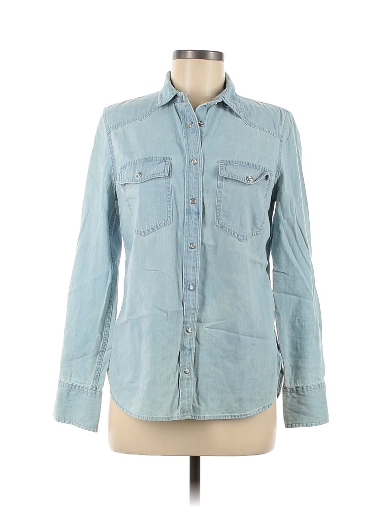 J.Crew 100% Cotton Blue Long Sleeve Button-Down Shirt Size 6 - 75% off ...