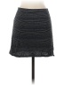 Salaam! Marled Chevron-herringbone Stripes Black Gray Casual Skirt Size S - photo 2