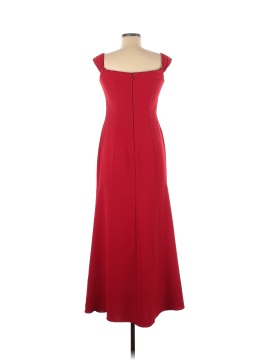 Nicole Miller Red Crepe Off Shoulder Gown (view 2)